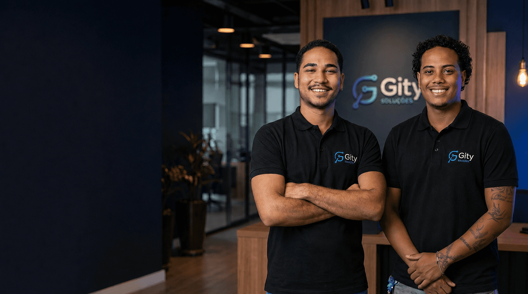 Ryan Gualberto e Vitor Blanco — Sócios-Fundadores da Gity Soluções